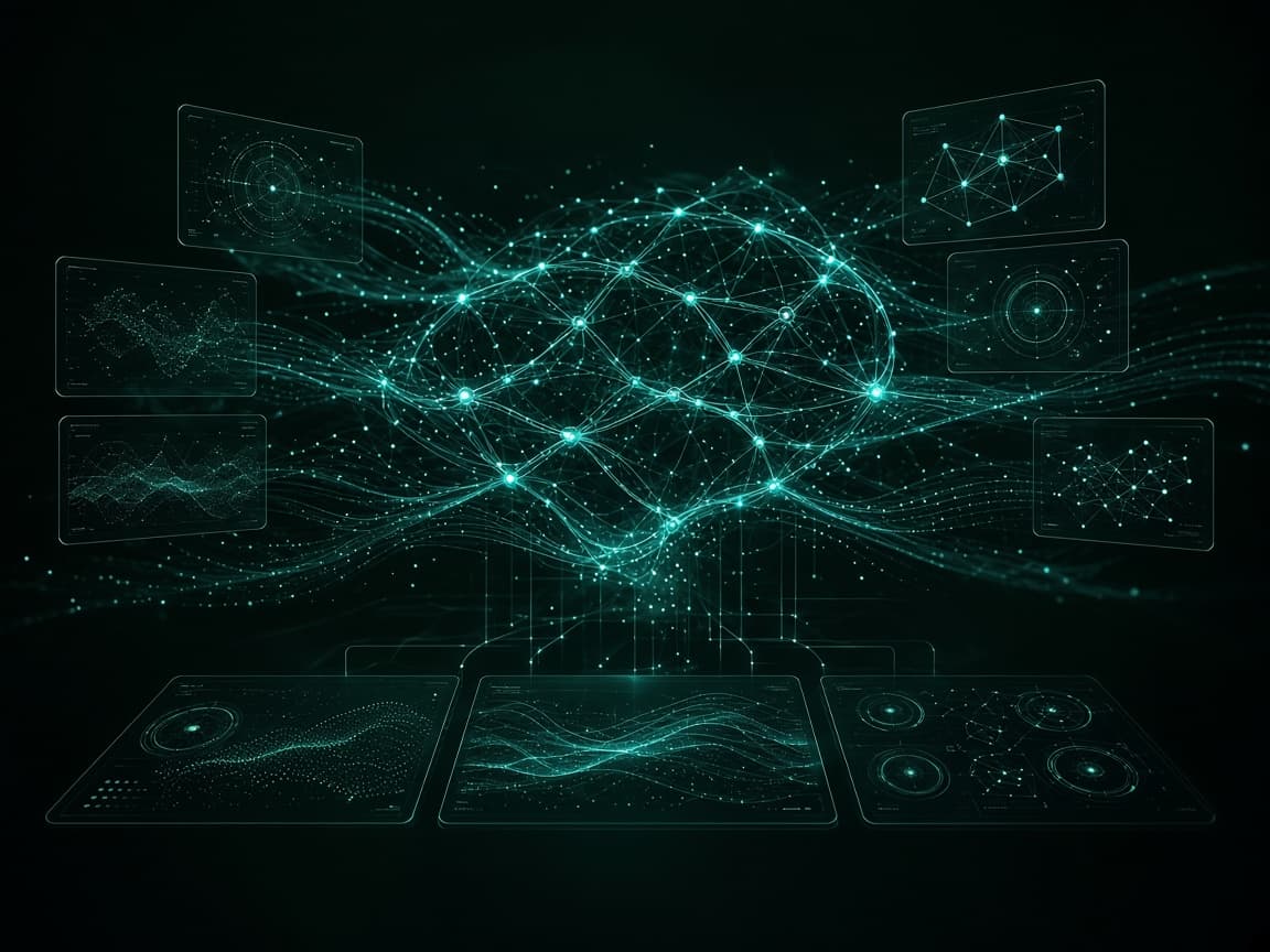 AI and blockchain product systems visualization